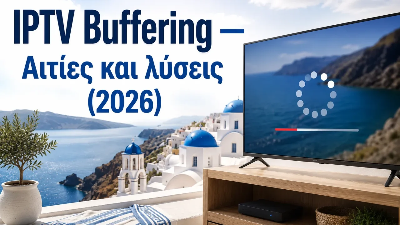 IPTV Buffering — Αιτίες και λύσεις (2026) — Greek IPTV Hub