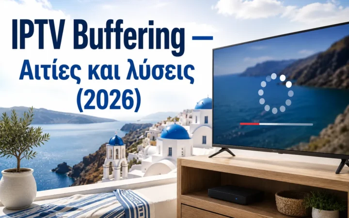 IPTV Buffering — Αιτίες και λύσεις (2026) — Greek IPTV Hub