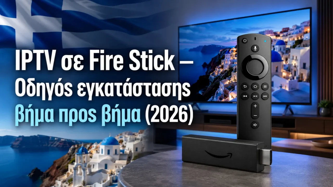 IPTV σε Fire Stick — Οδηγός εγκατάστασης βήμα προς βήμα (2026) — Greek IPTV Hub