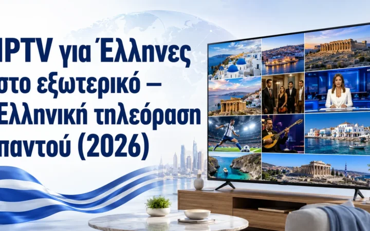 IPTV για Έλληνες στο εξωτερικό — Ελληνική τηλεόραση παντού (2026) — Greek IPTV Hub
