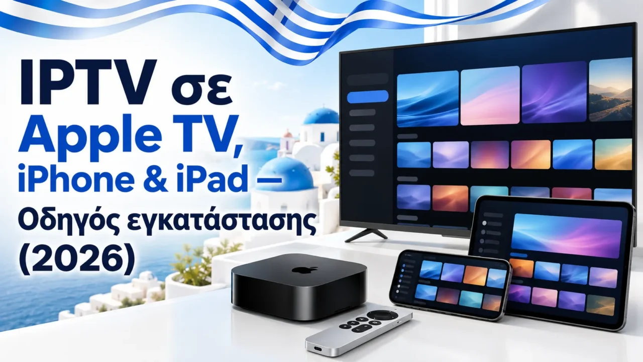 IPTV σε Apple TV, iPhone & iPad — Οδηγός εγκατάστασης (2026) — Greek IPTV Hub