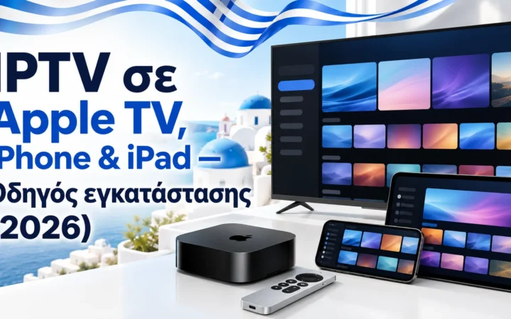 IPTV σε Apple TV, iPhone & iPad — Οδηγός εγκατάστασης (2026) — Greek IPTV Hub