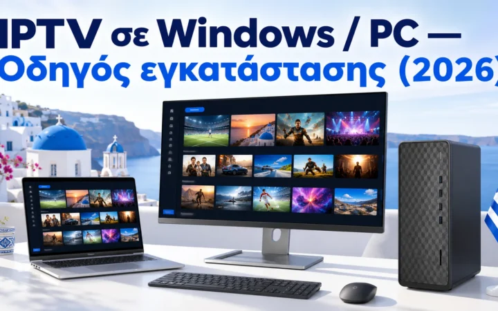 IPTV σε Windows / PC — Οδηγός εγκατάστασης (2026) — Greek IPTV Hub