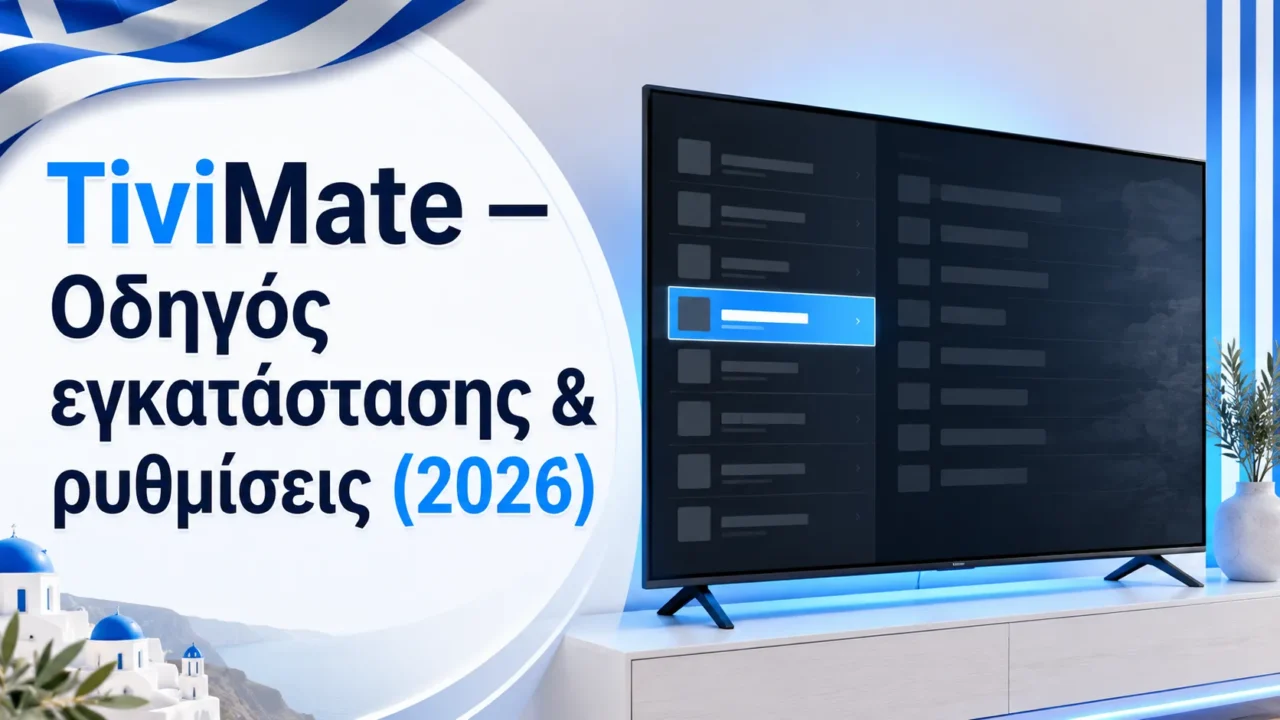 TiviMate — Οδηγός εγκατάστασης & ρυθμίσεις (2026) — Greek IPTV Hub