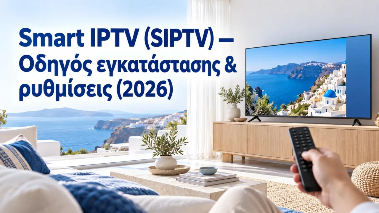 Smart IPTV (SIPTV) — Οδηγός εγκατάστασης & ρυθμίσεις (2026) — Greek IPTV Hub