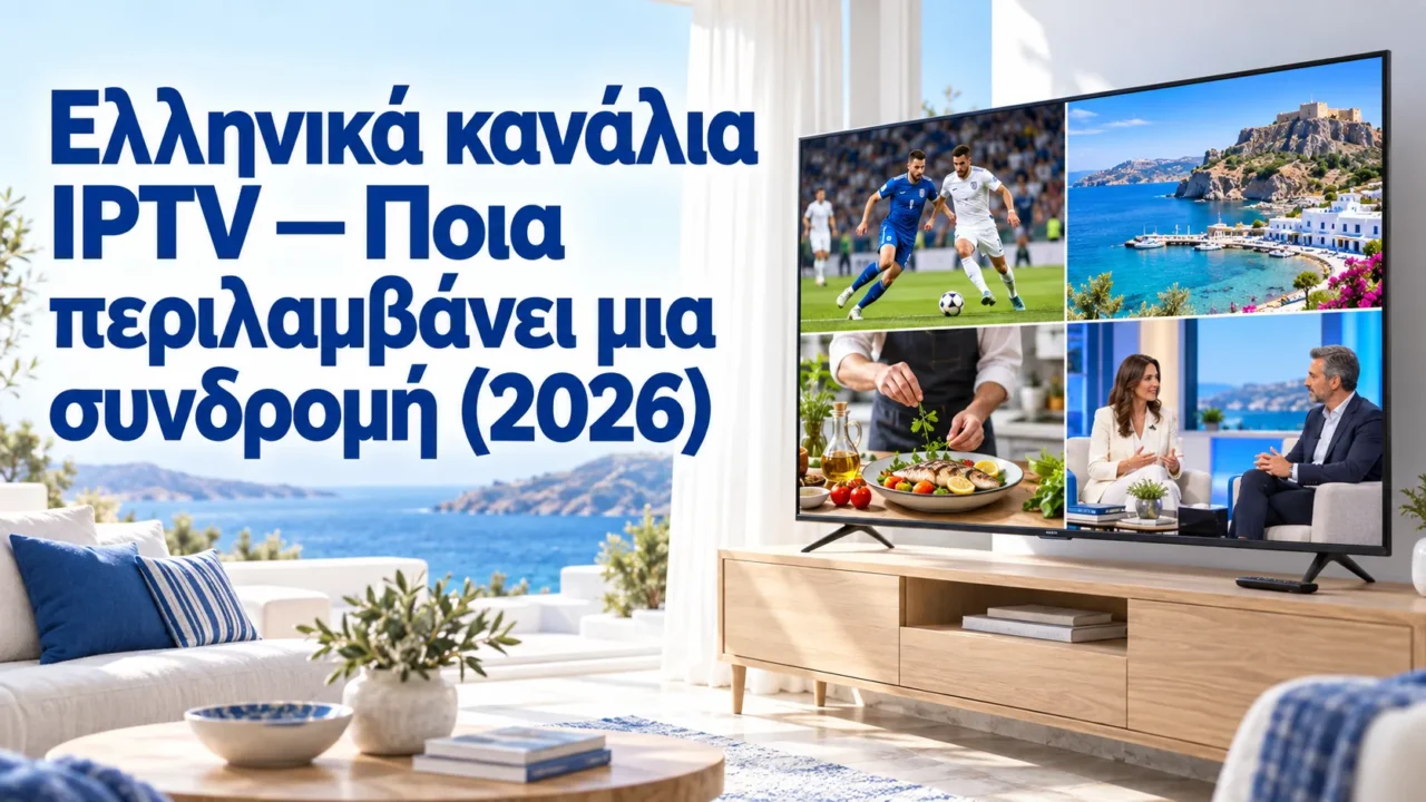 Ελληνικά κανάλια IPTV — Ποια περιλαμβάνει μια συνδρομή (2026) — Greek IPTV Hub