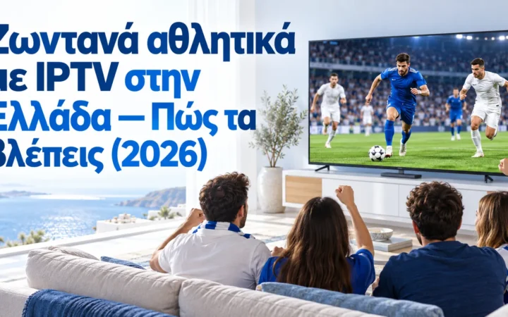 Ζωντανά αθλητικά με IPTV στην Ελλάδα — Πώς τα βλέπεις (2026) — Greek IPTV Hub